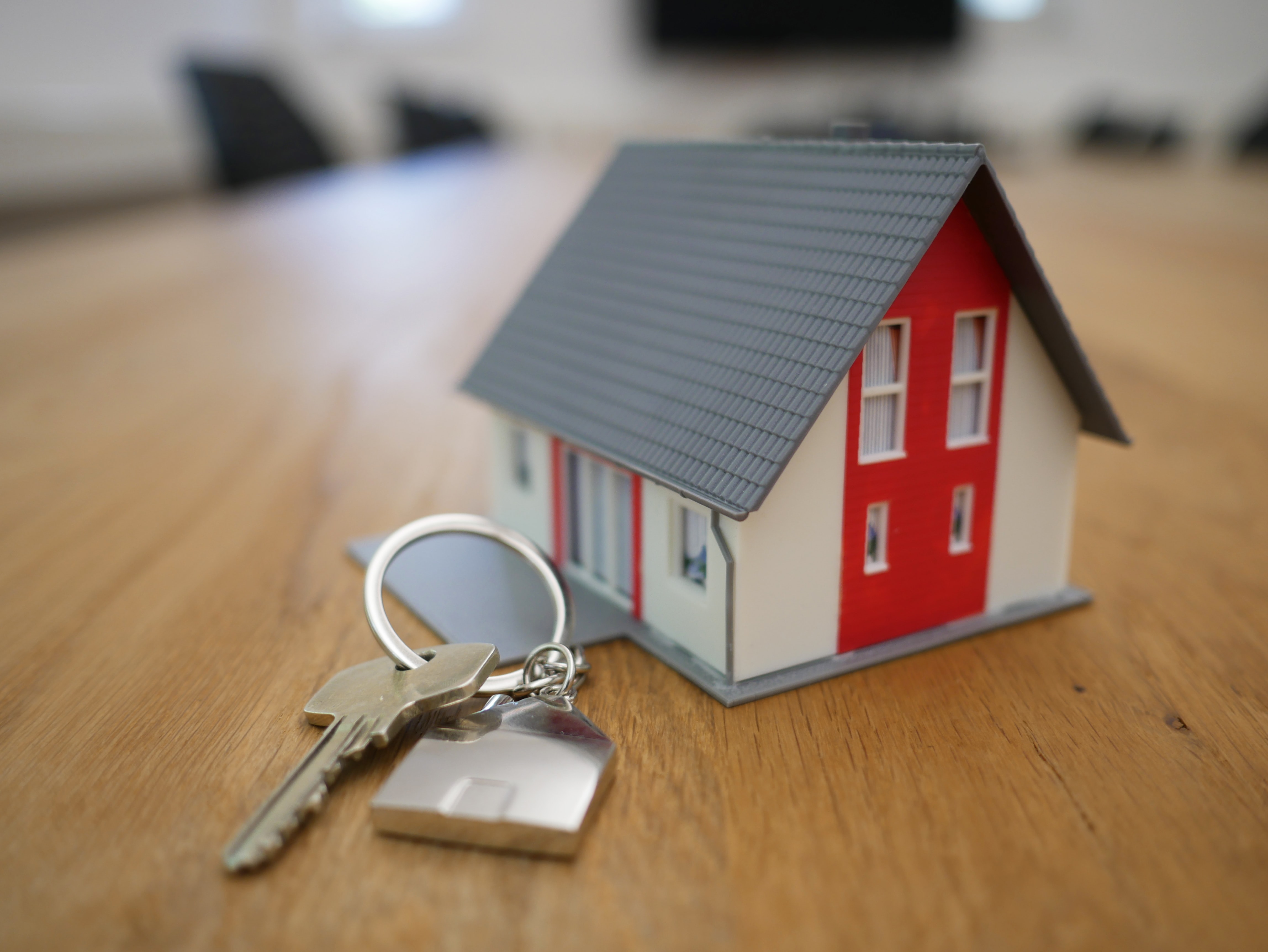 a small house and keys